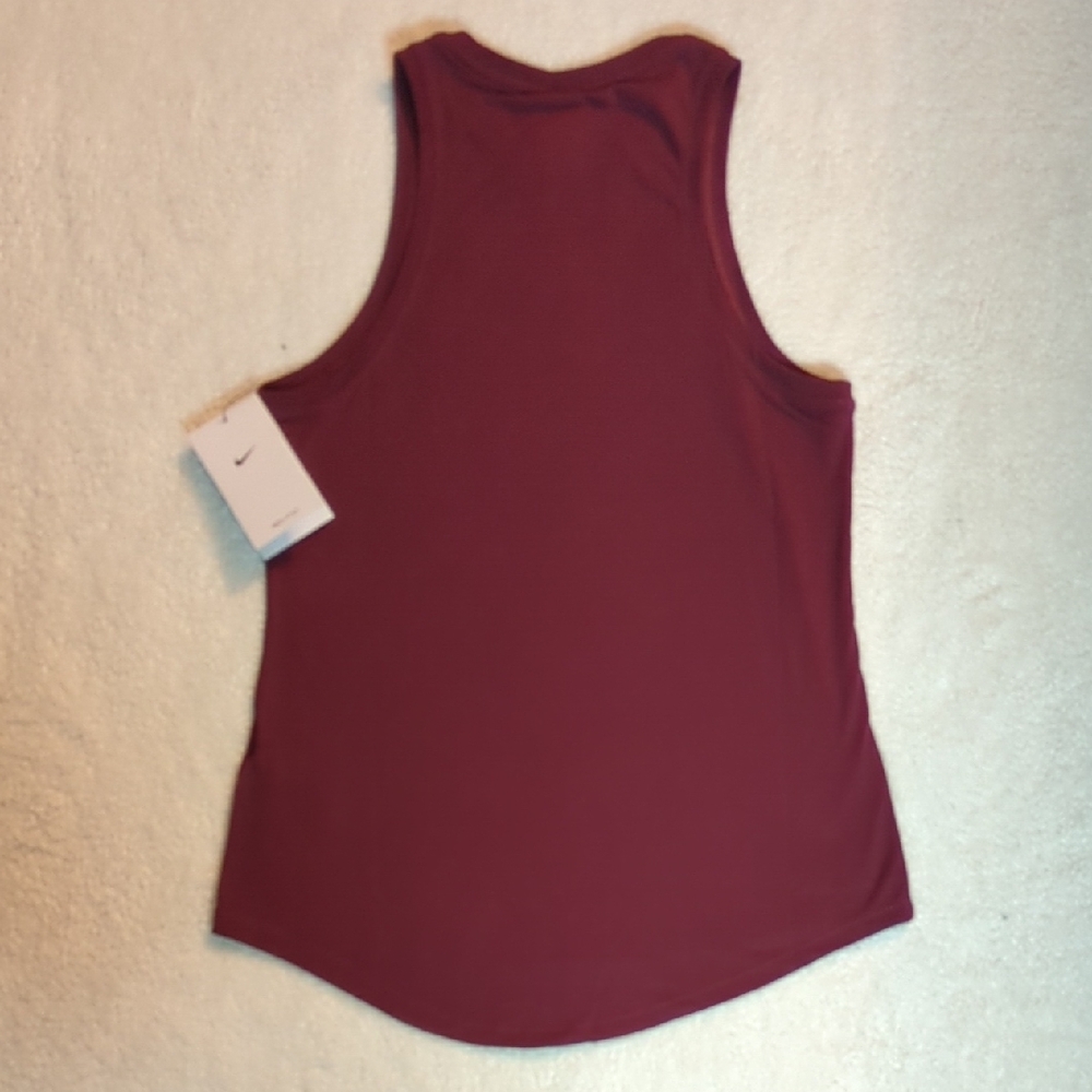 Nike Women's Dri-FIT Athletic Cut Maroon Sleeveless Dri-FIT Tank Top - Picture 6 of 8